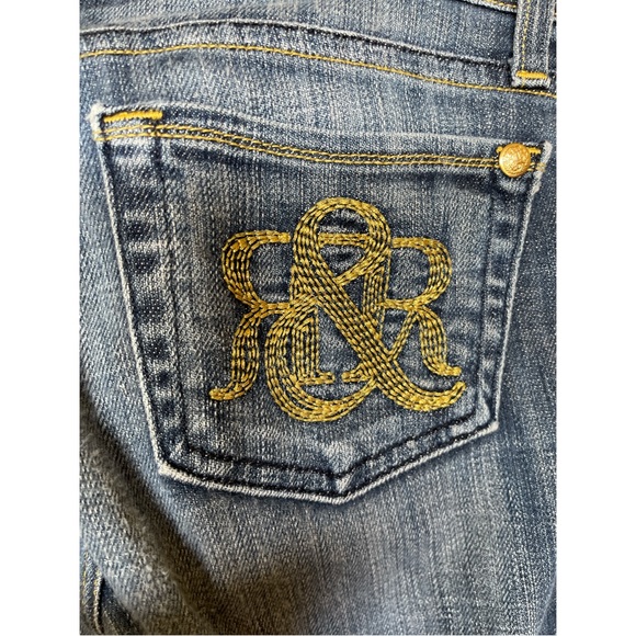 Rock & Republic womens size 24 jeans in EUC beautiful back pocket design - Picture 5 of 6